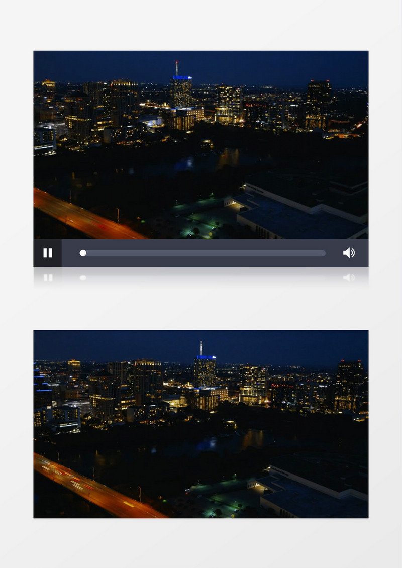 延时拍摄夜晚城市的霓虹景观实拍视频素材