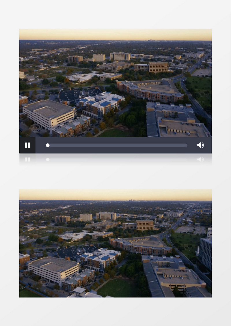 航拍城市上空实拍视频素材