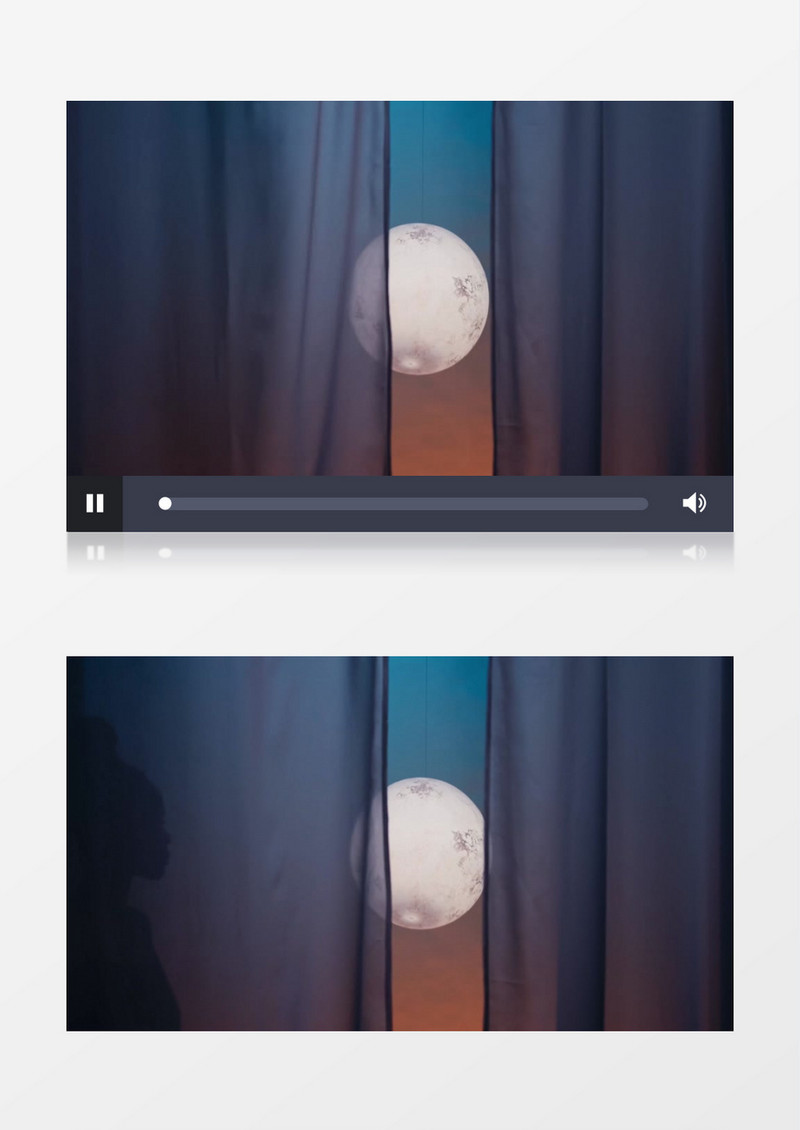 实拍女人抚摸仿月球的灯实拍视频素材