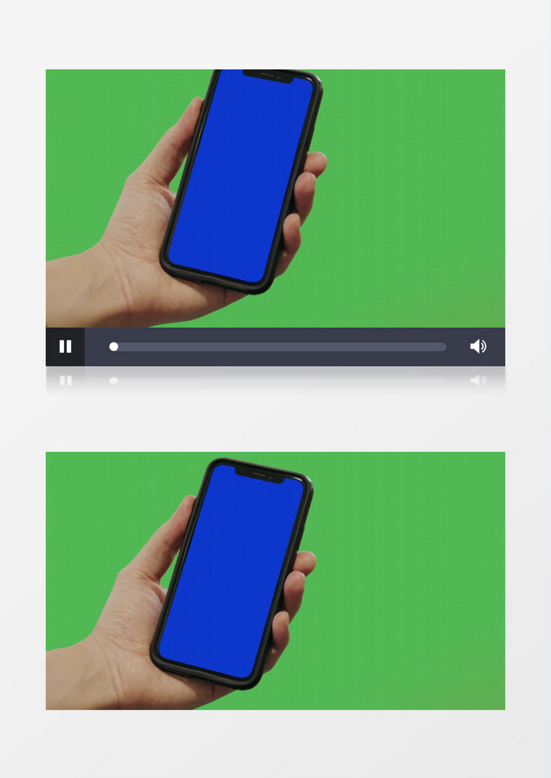 手拿着手机绿幕实拍视频素材