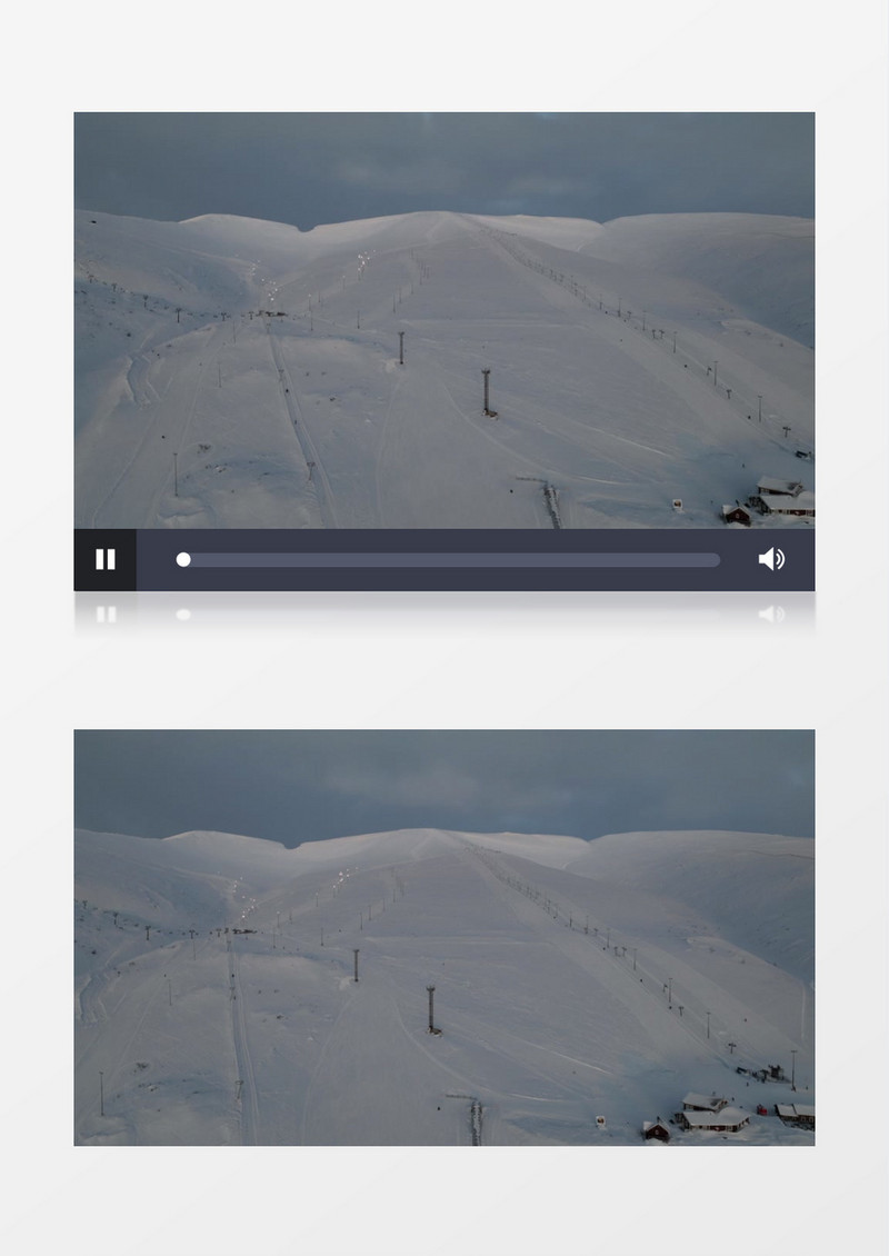 延时拍摄滑雪场地实拍视频素材