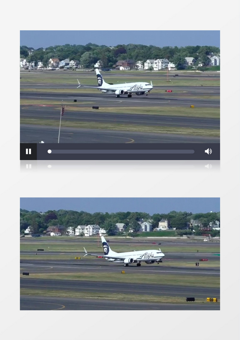 飞机起飞的过程实拍视频素材