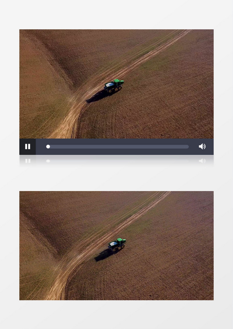 航拍农业作业车在喷洒农药实拍视频素材