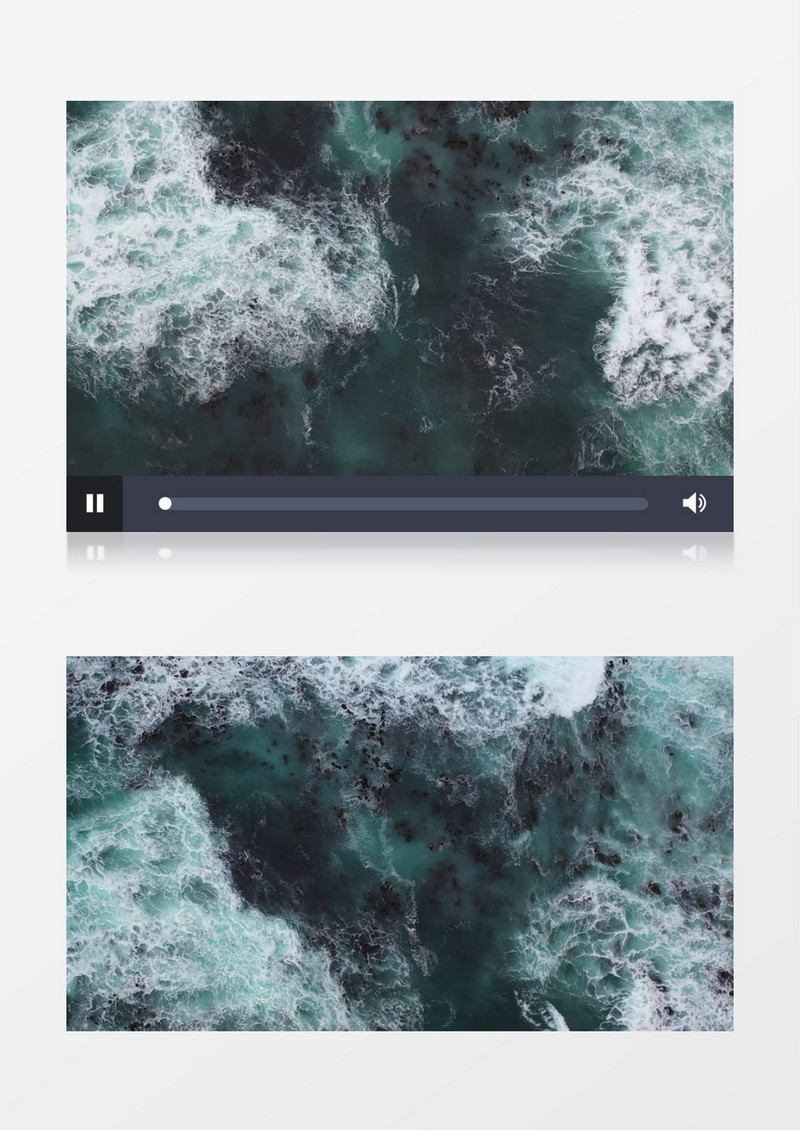 航拍波涛汹涌的海水实拍视频素材