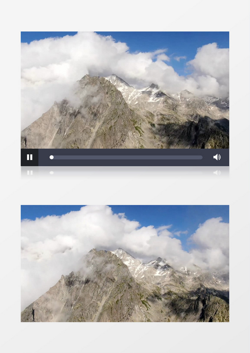 延时拍摄山顶的云层变化实拍视频素材