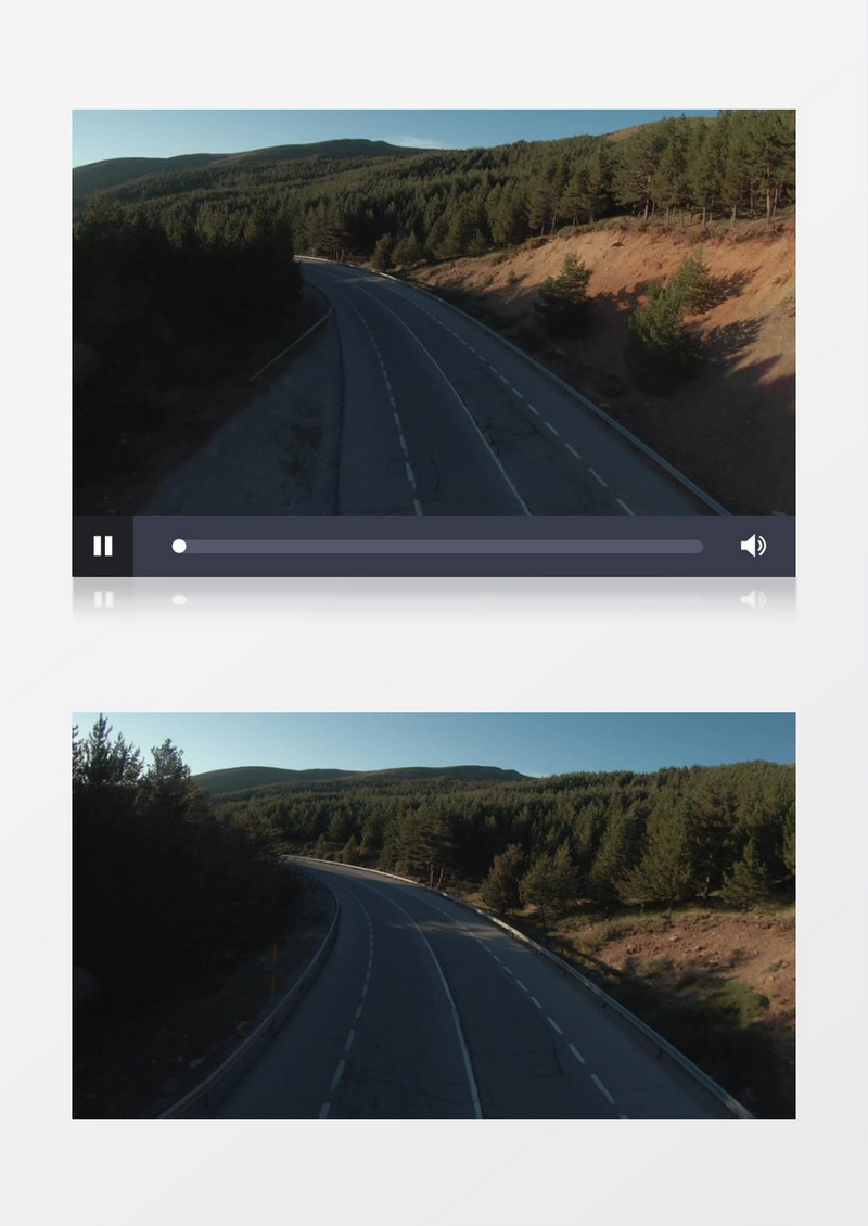 实拍环山公路上穿梭的景色实拍视频素材