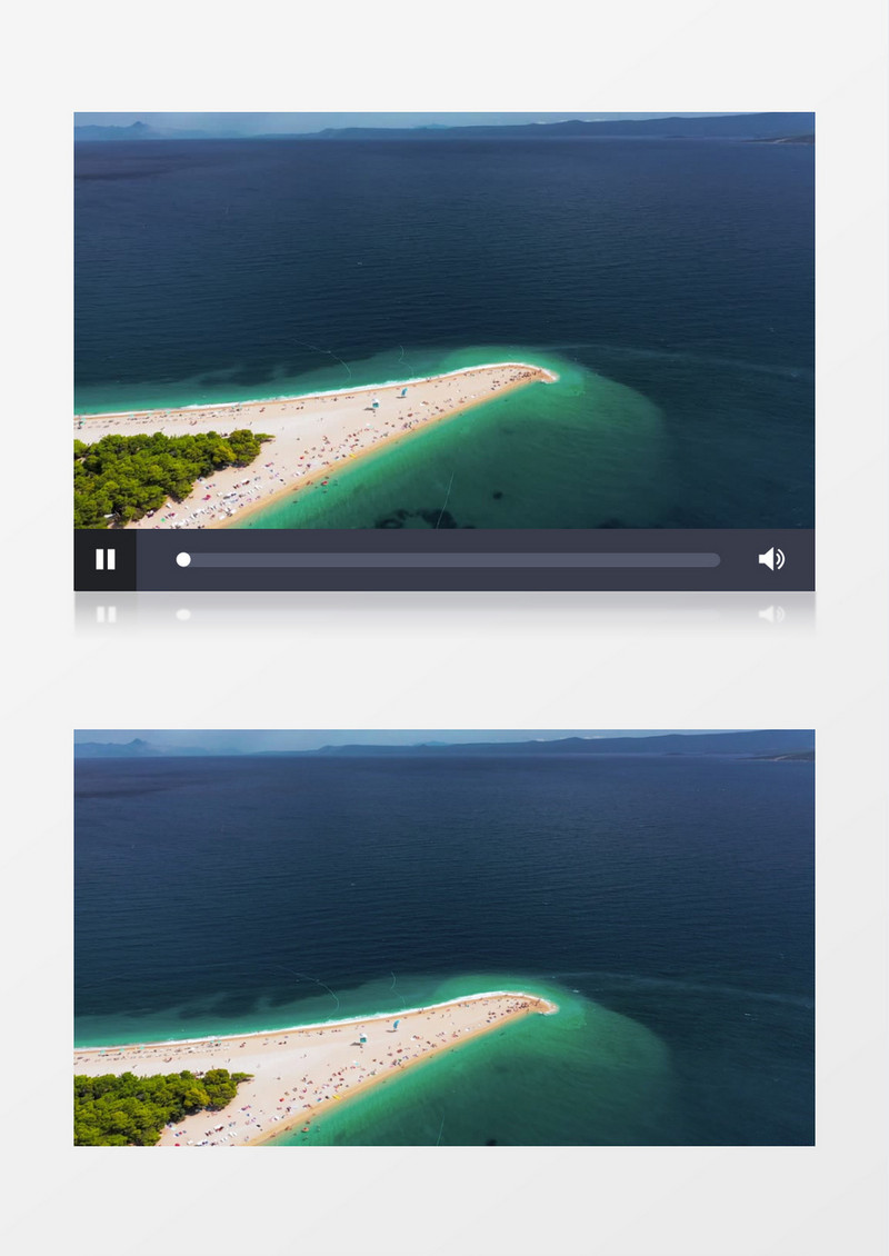 实拍平静的海水和沙滩实拍视频素材