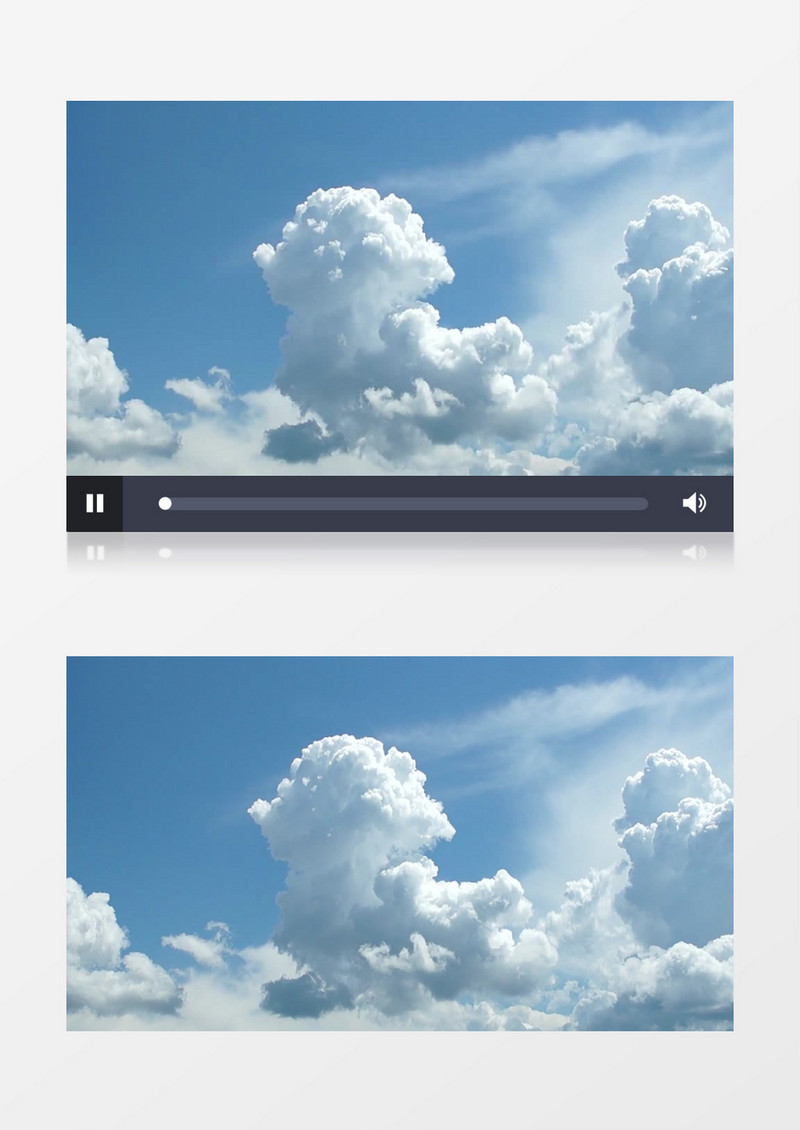 延时拍摄蓝天下的白云形态实拍视频素材