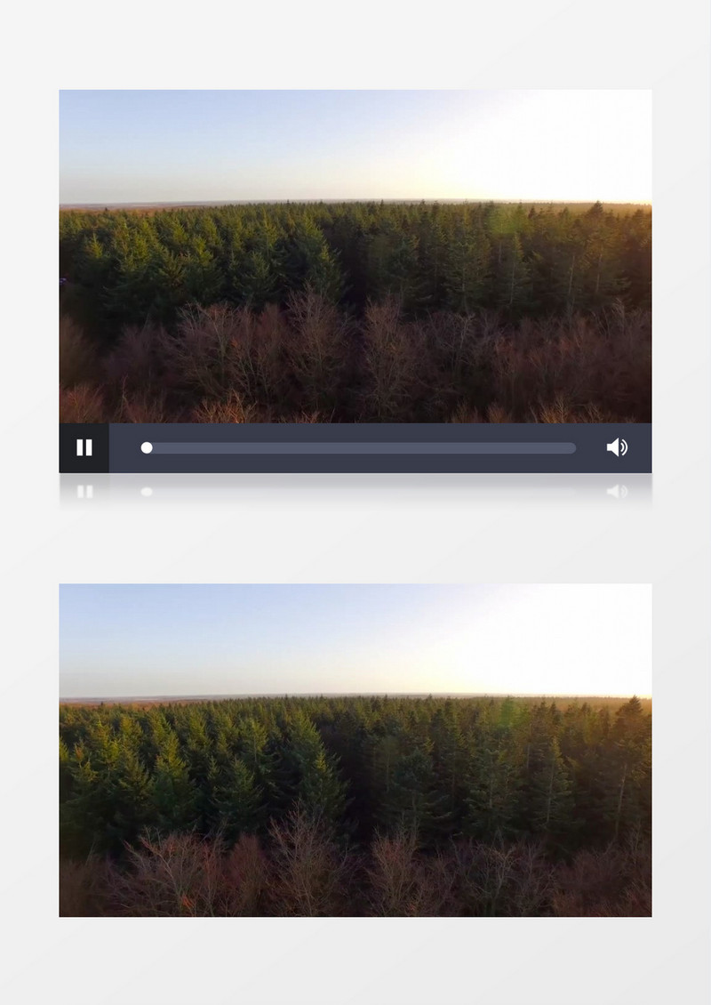 航拍森林上空的景色实拍视频素材