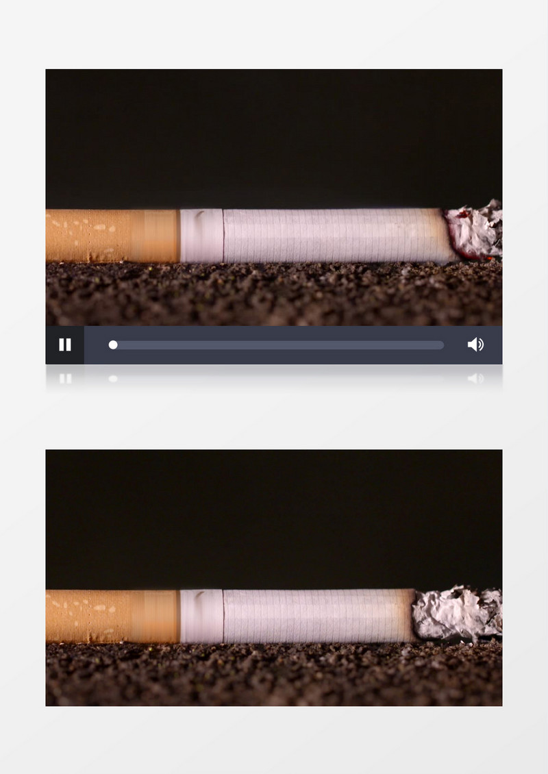 延时拍摄香烟燃烧过程实拍视频素材