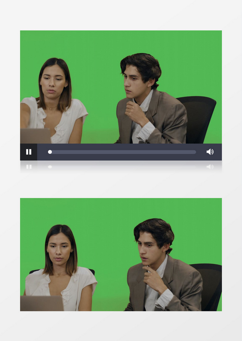 男人和女人在电脑前讨论工作实拍视频素材