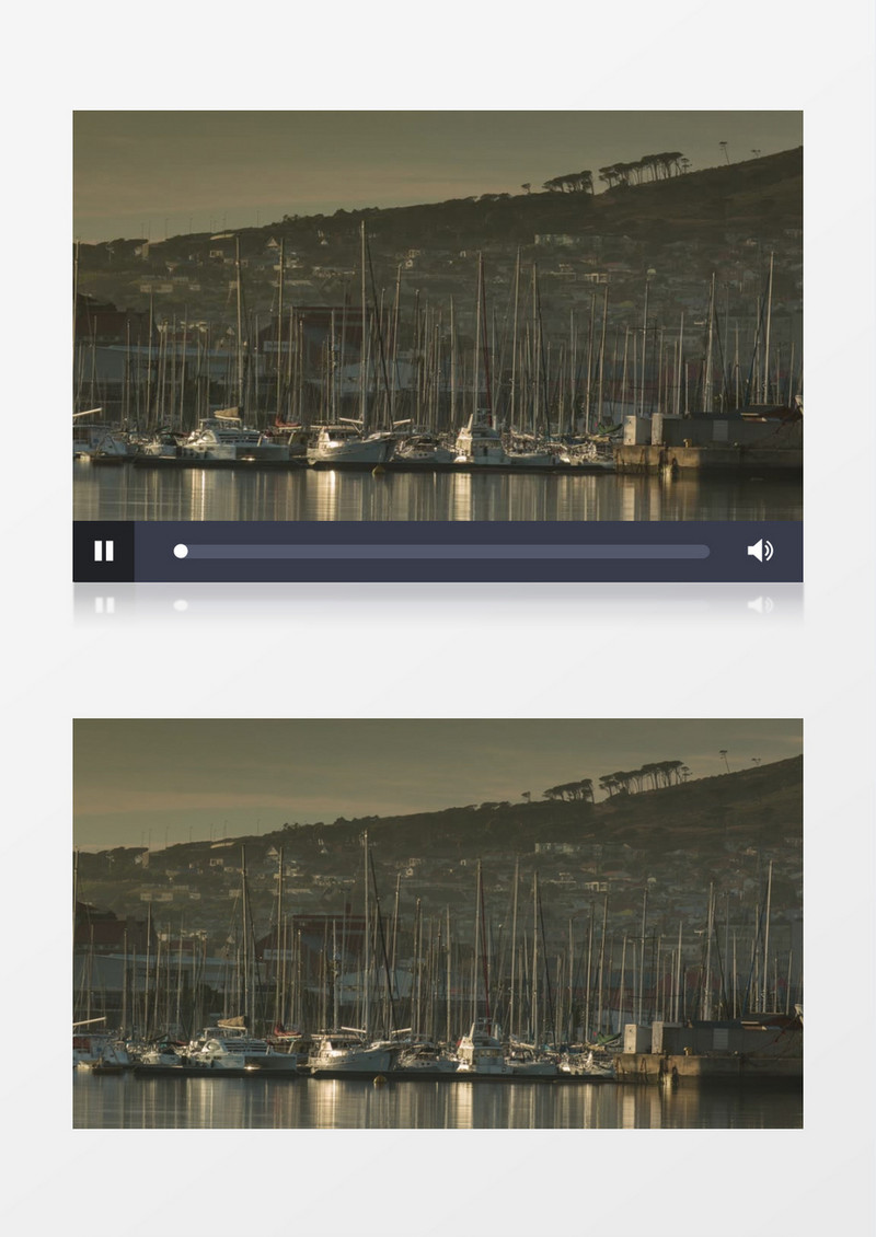 延时拍摄码头的船只变化实拍视频素材