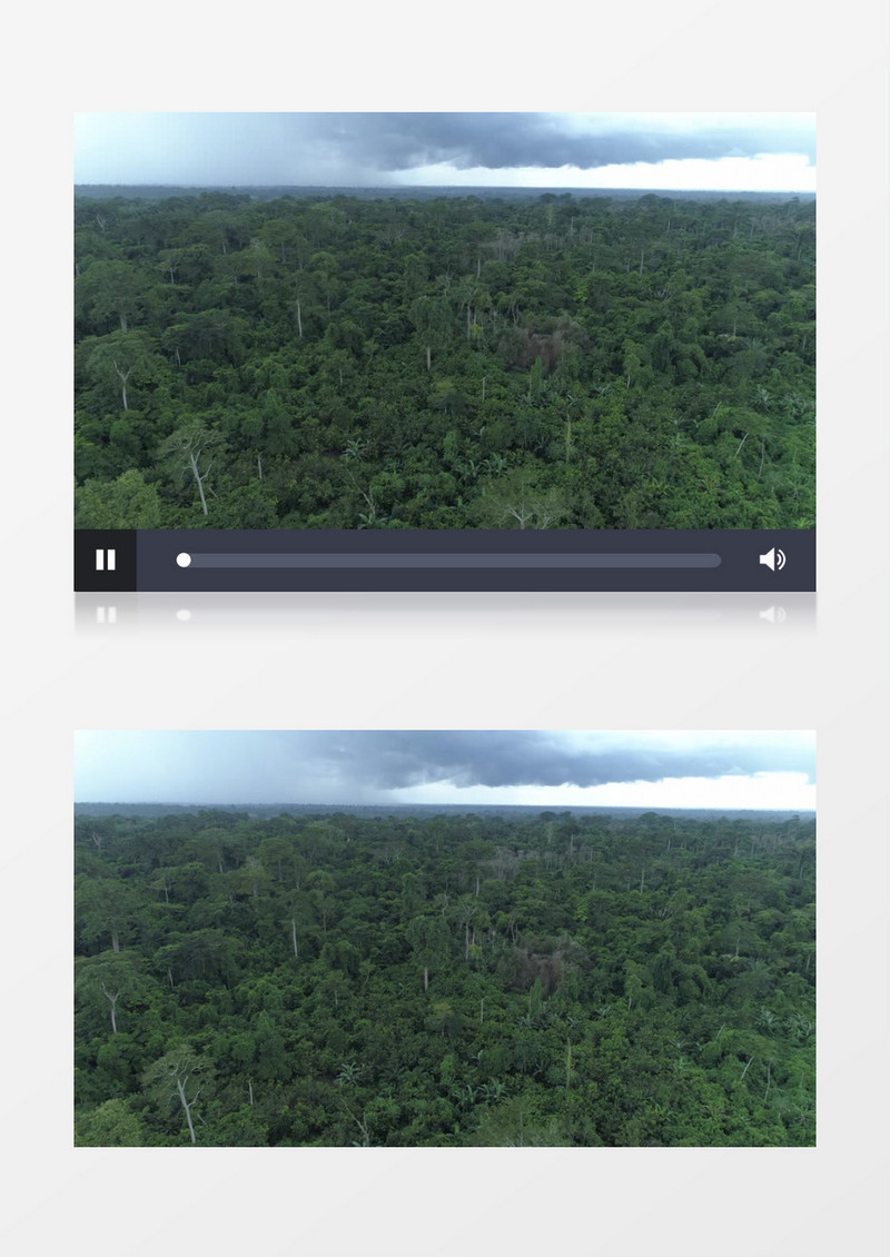 航拍茂密的森林景象实拍视频素材