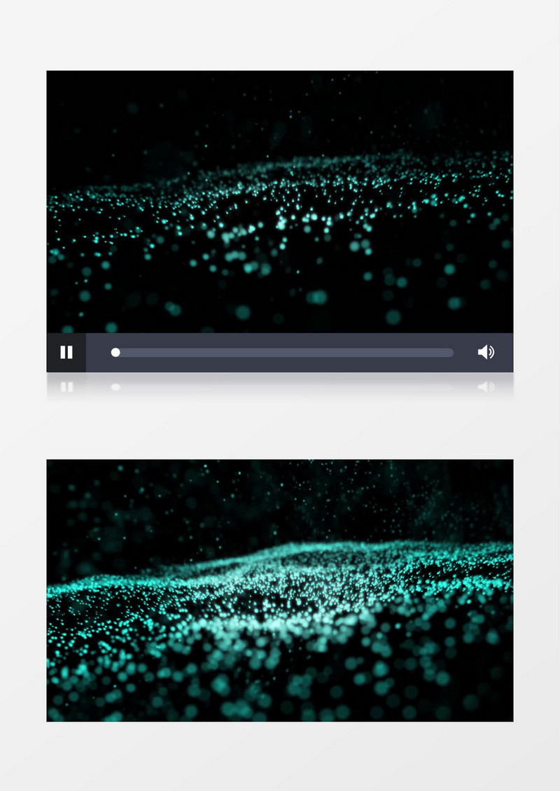 流淌浮动的蓝色粒子背景视频素材