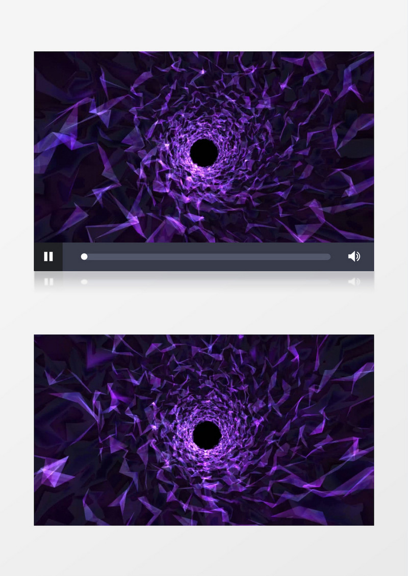 旋转穿梭紫色多角形隧道背景视频素材