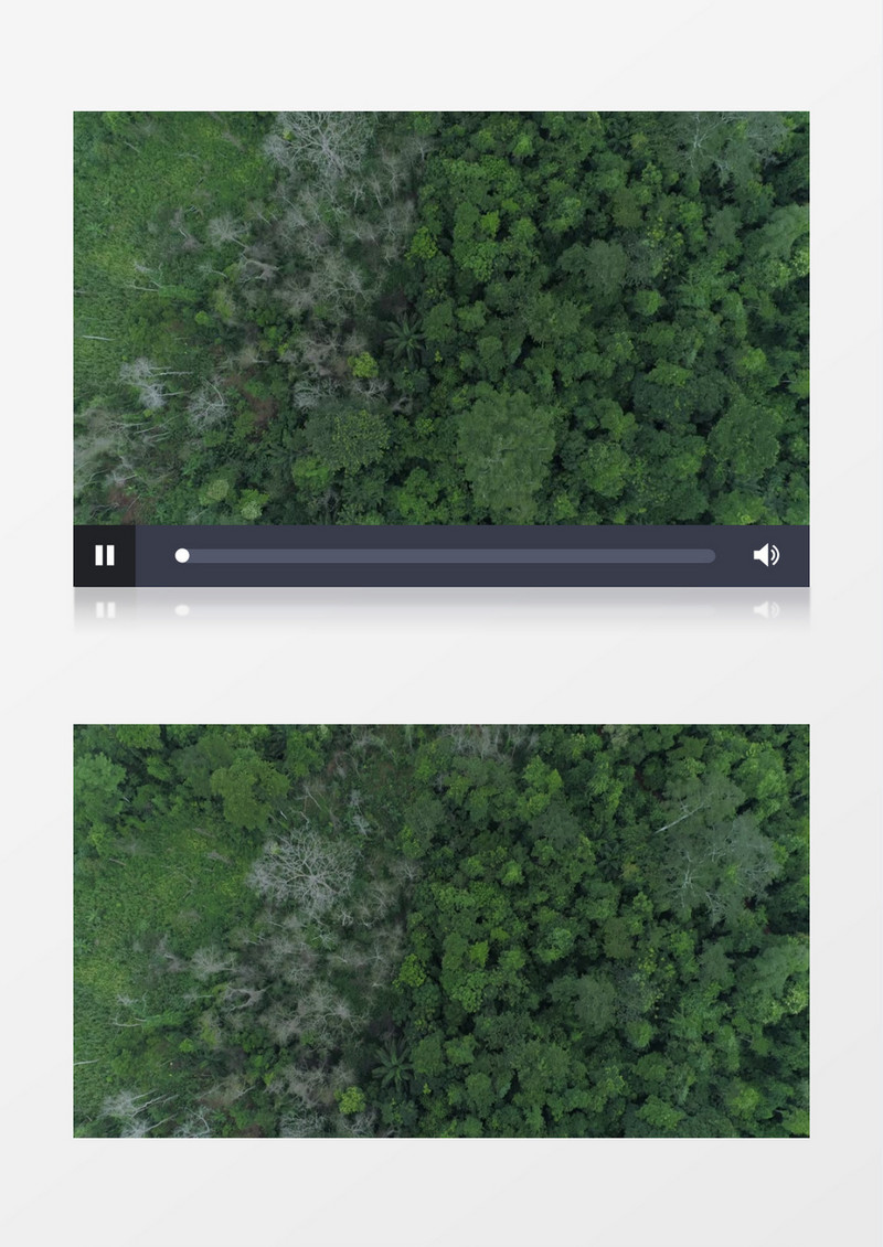 航拍茂盛的山林景色实拍视频素材
