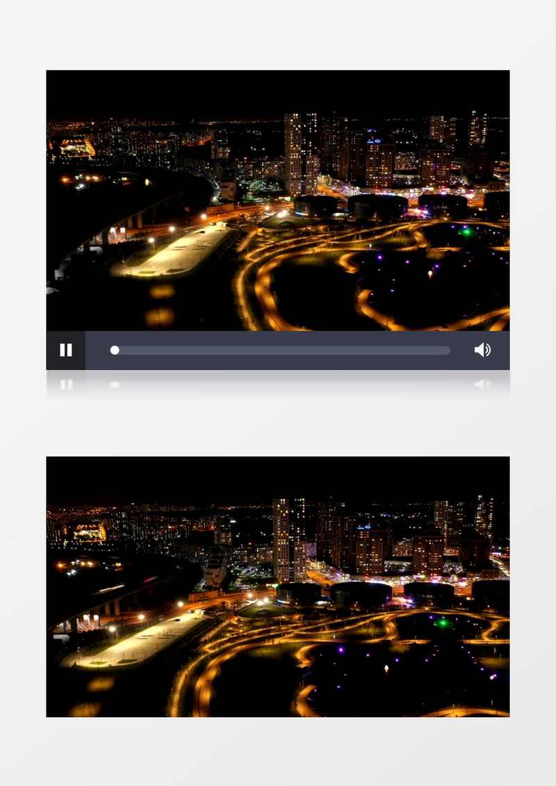 延时拍摄城市夜景实拍视频素材