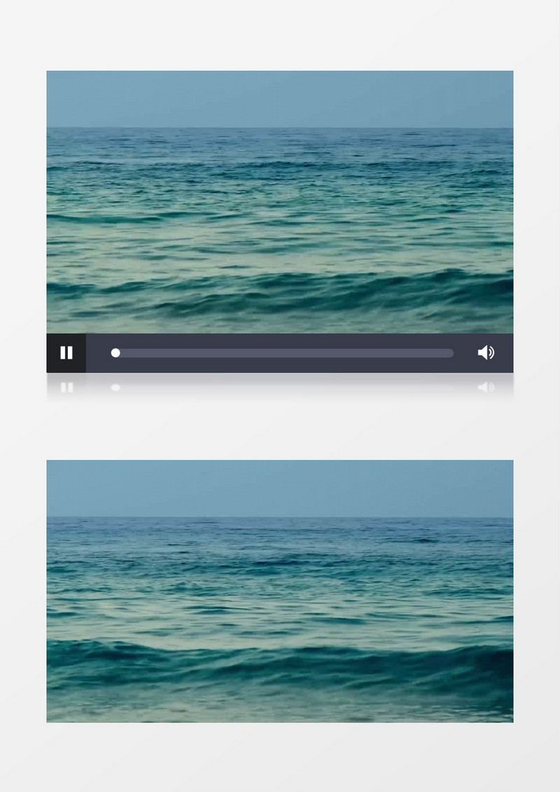 波涛汹涌的海平面实拍视频素材