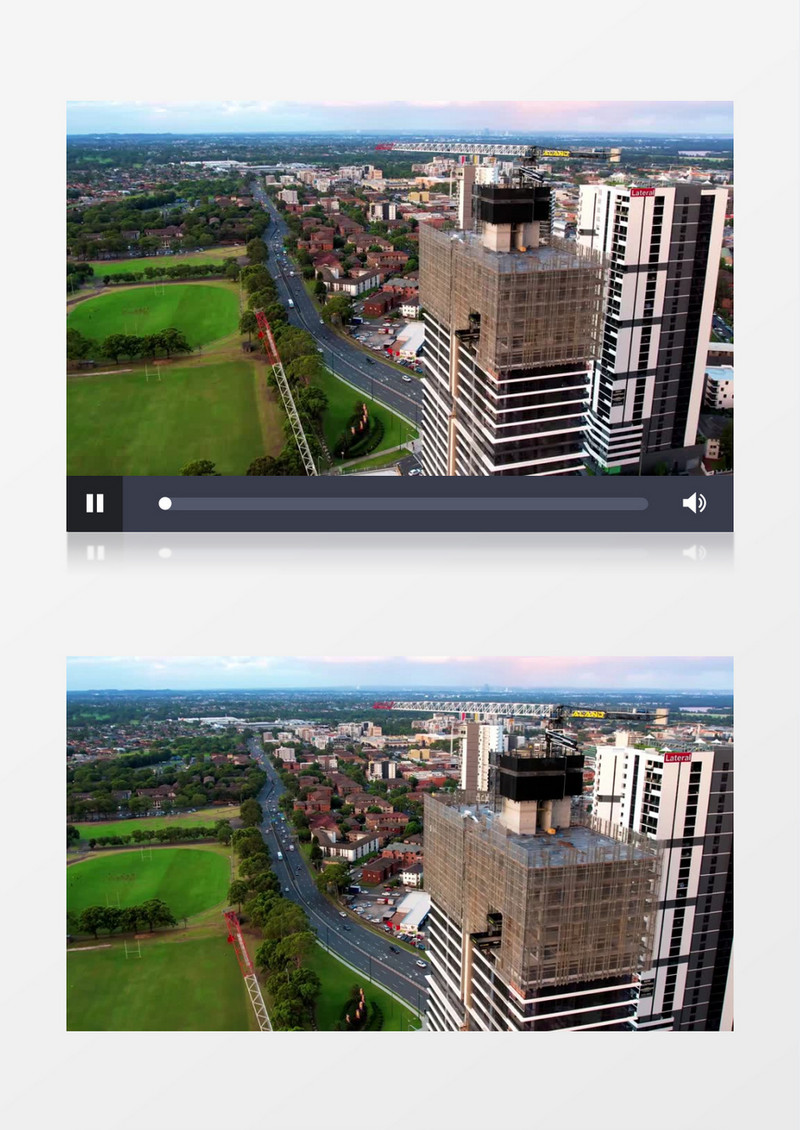 航拍城市建筑景观实拍视频素材
