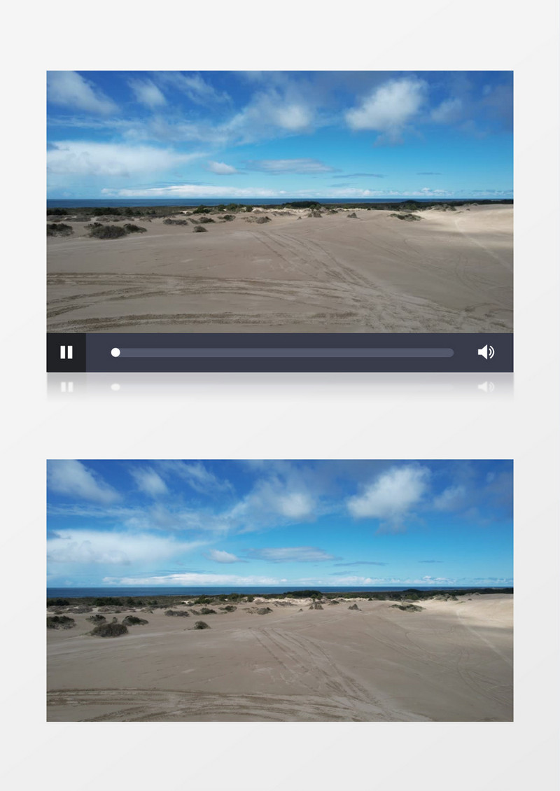 海边的沙滩和波光粼粼的海面实拍视频素材