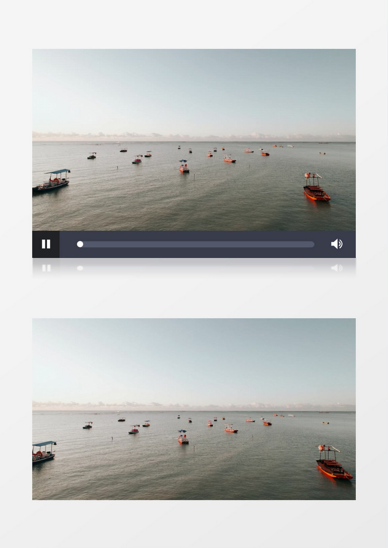 在海面上漂浮的游船实拍视频素材