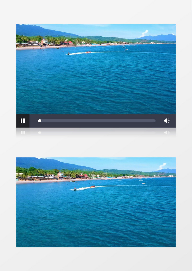 在海面上疾驰的快艇实拍视频素材