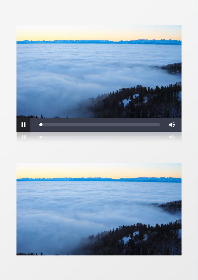 蓝天下氤氲的雾气实拍视频素材