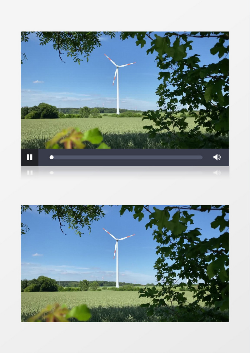 在风中转动的风车实拍视频素材
