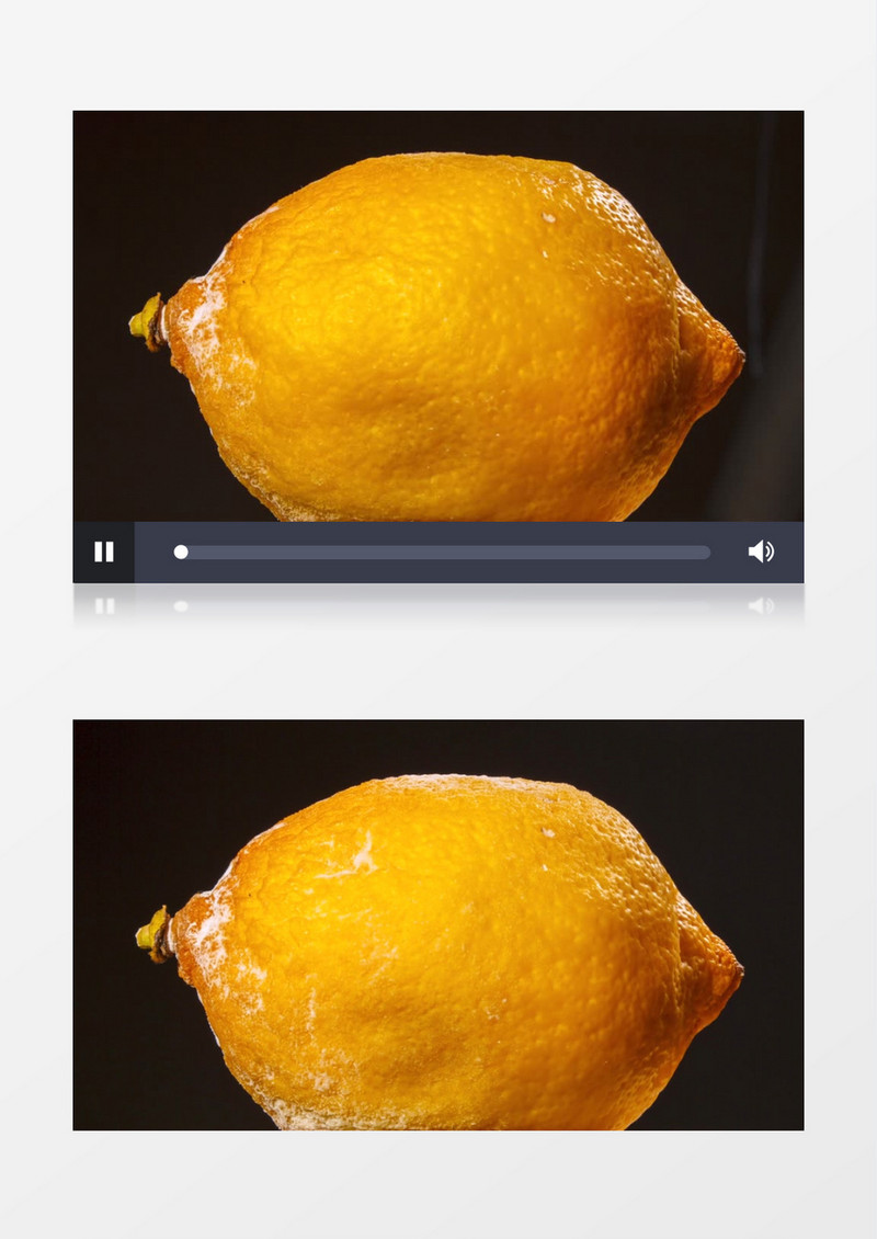 延时拍摄柠檬萎缩变质的过程实拍视频素材