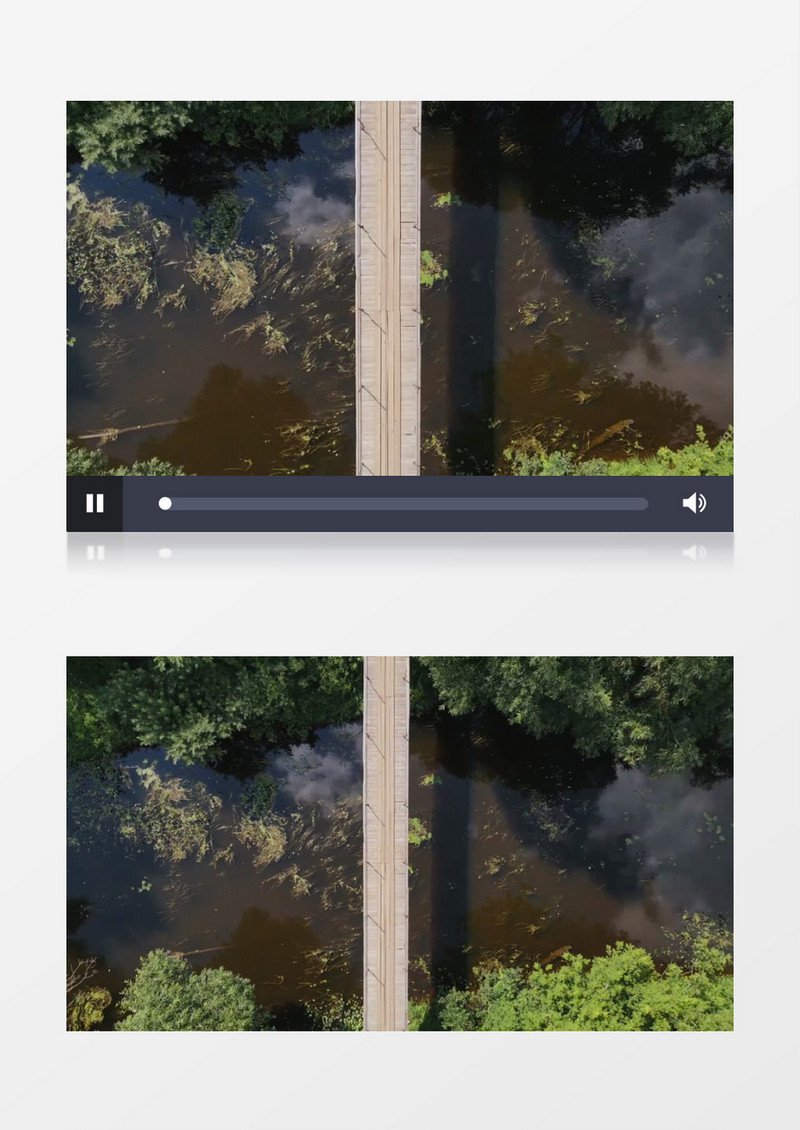 航拍跨河上的桥梁实拍视频素材