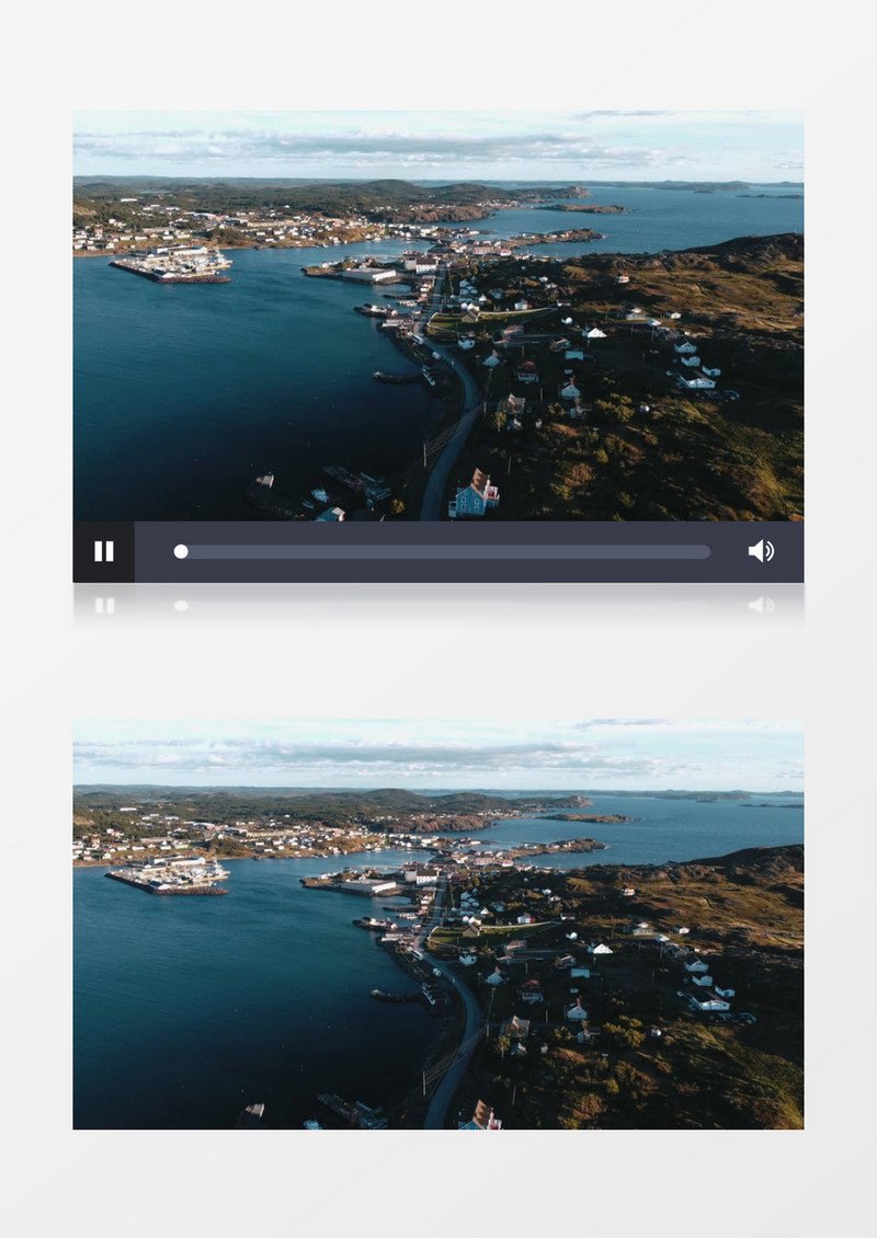 海景的海边的民居景观实拍视频素材