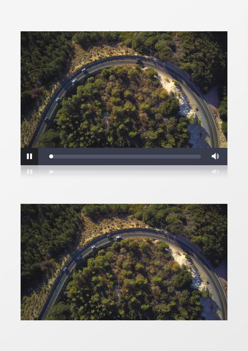 航拍山顶的环山公路实拍视频素材