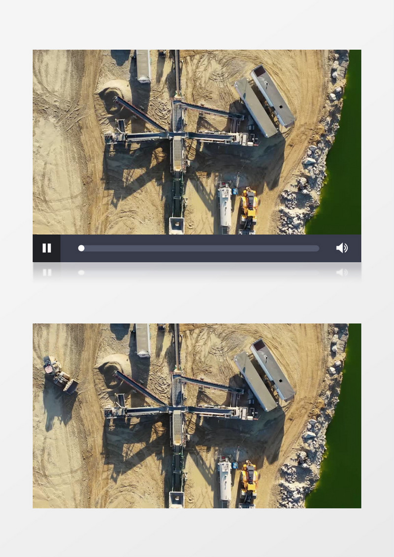 沙土上料过筛机械实拍视频素材