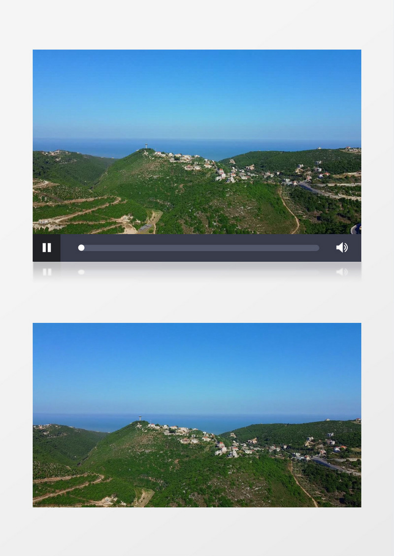 实拍海边小镇景观和海景实拍视频素材