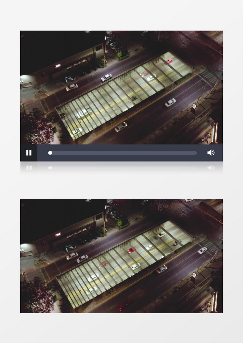 航拍城市道路夜景实拍视频素材