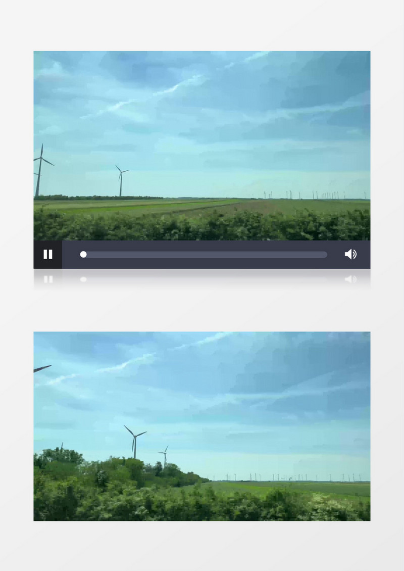 郊区的景色和风车实拍视频素材