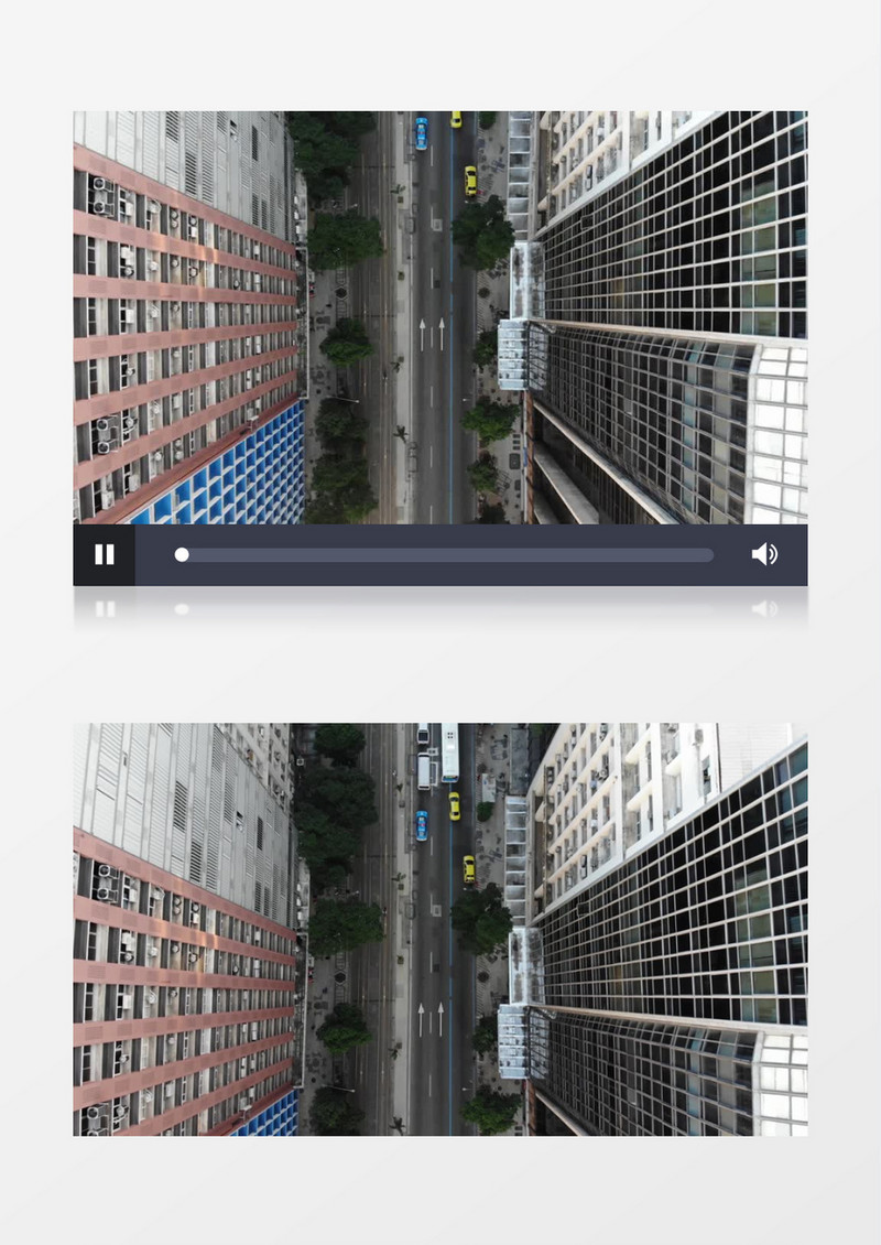 航拍城市道路上的交通状况实拍视频素材