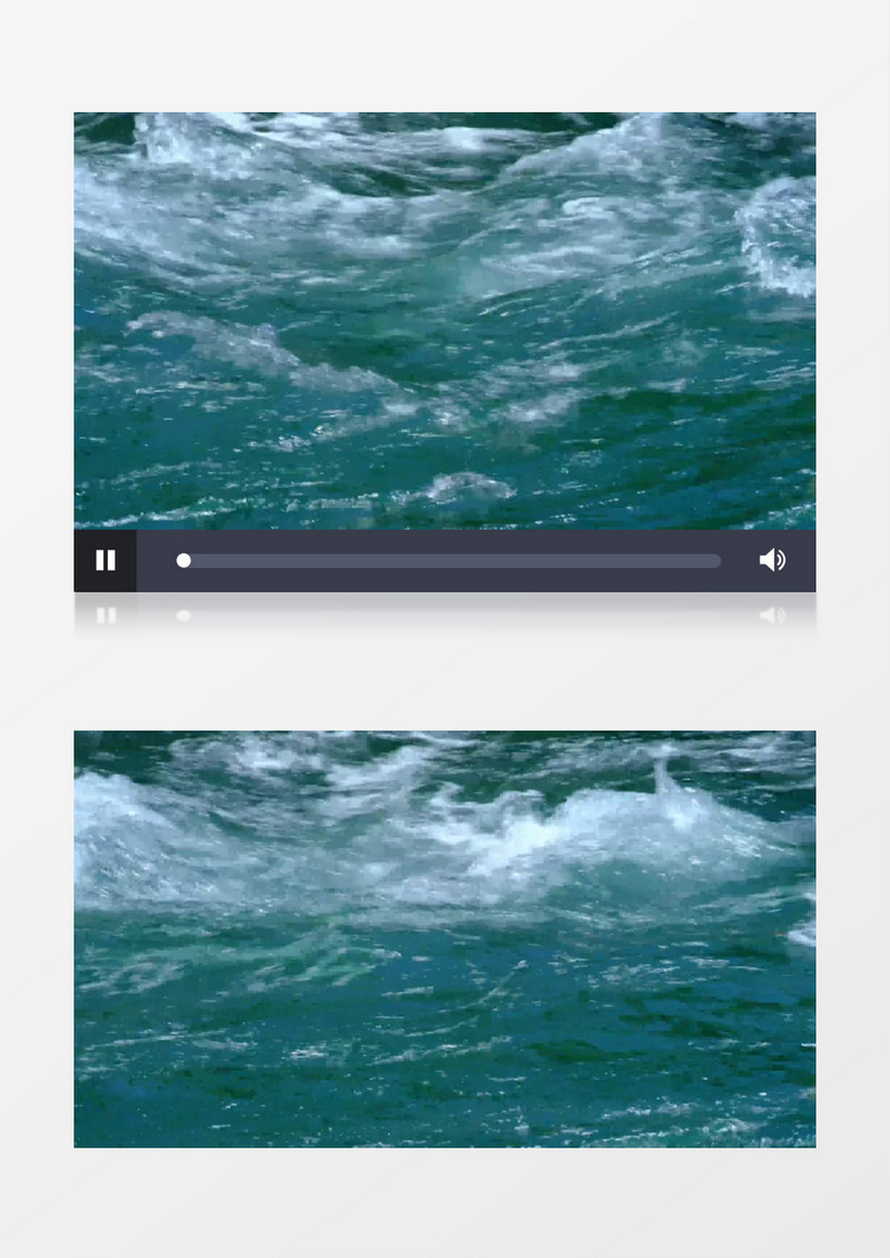 急流的水面泛起的浪花实拍视频素材