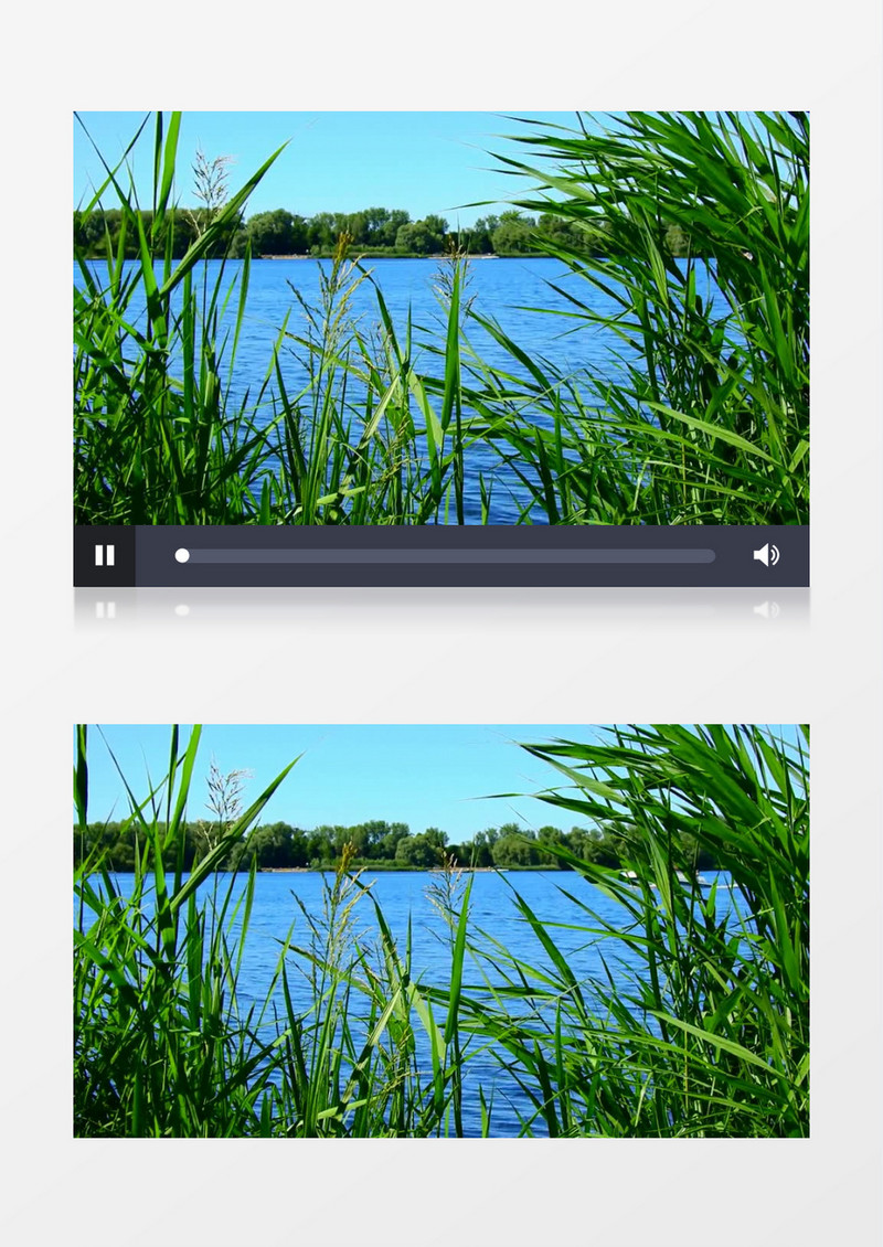 郊外的湖景和水面上行驶的游艇实拍视频素材