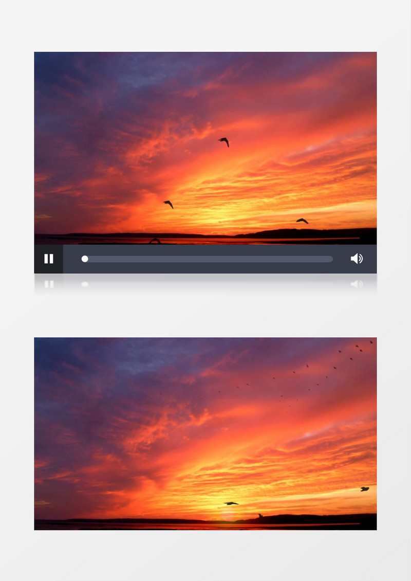 延时拍摄夕阳下的天空实拍视频素材