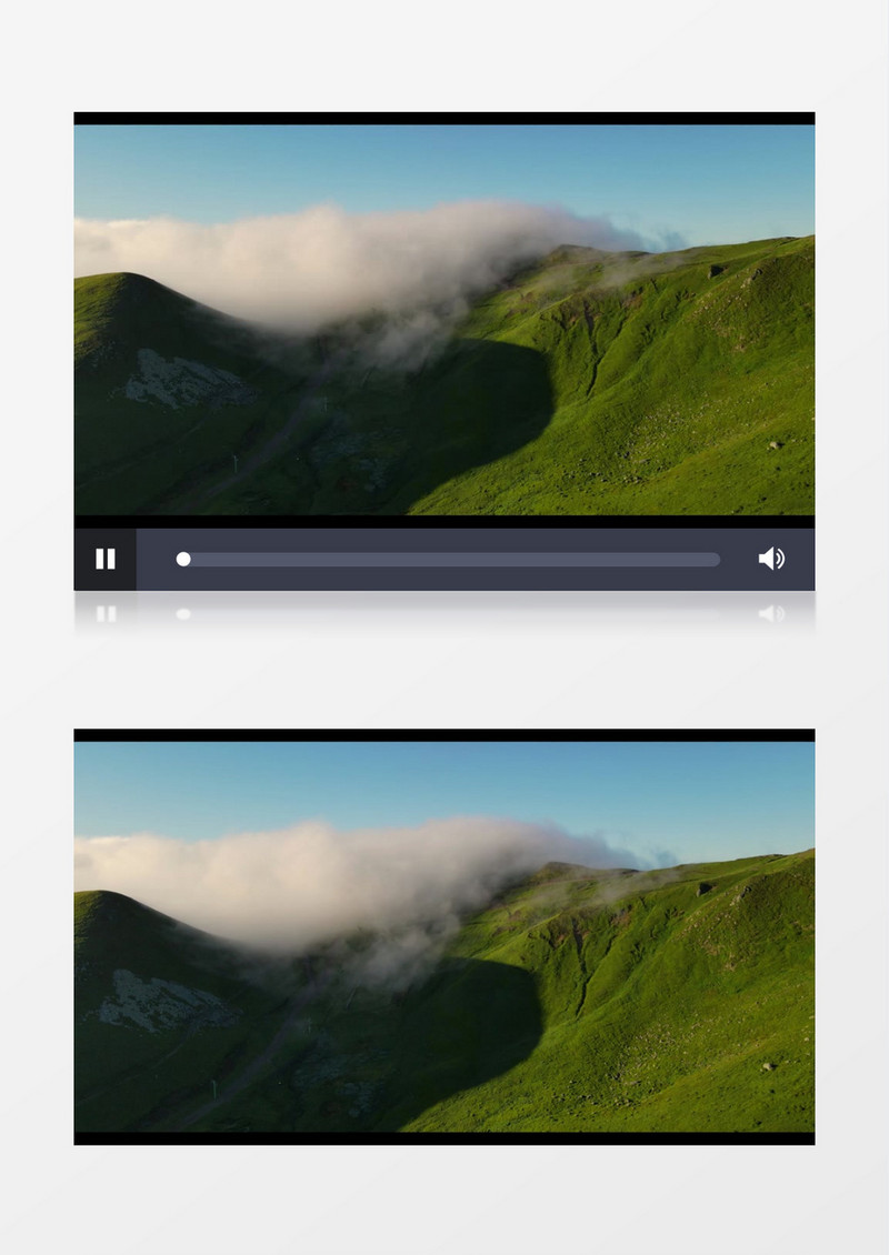 巍峨的山川和升腾的云雾实拍视频素材