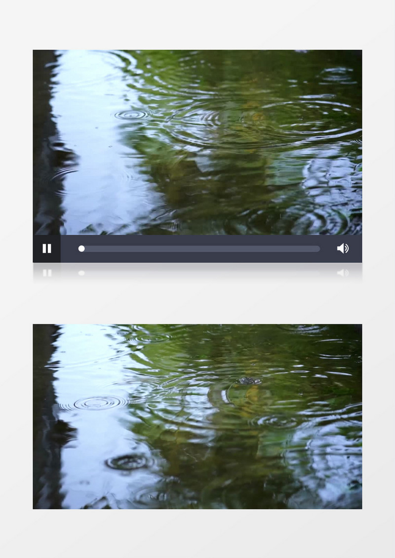 水滴落在水面上泛起阵阵涟漪实拍视频素材