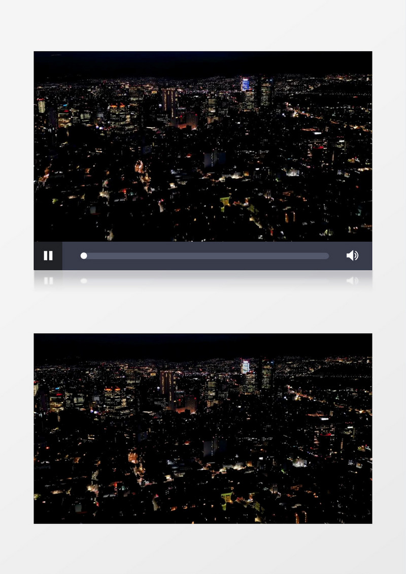 航拍城市的夜景实拍视频素材