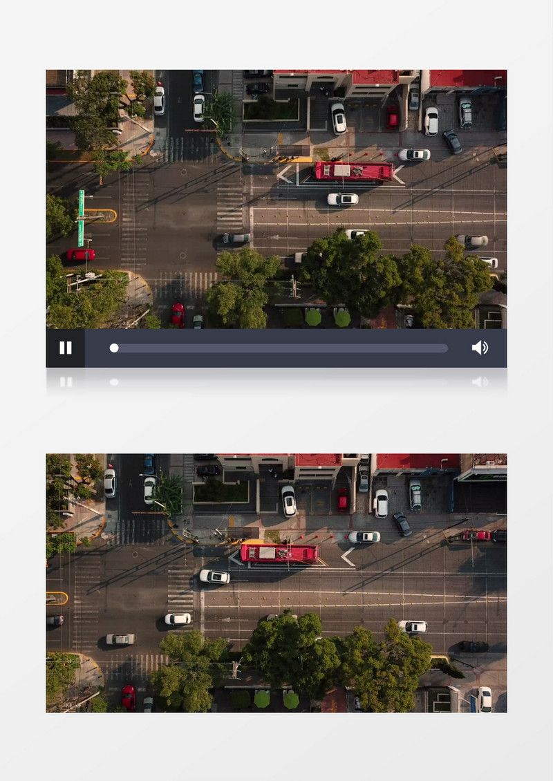 航拍在道路上行驶的车辆实拍视频素材