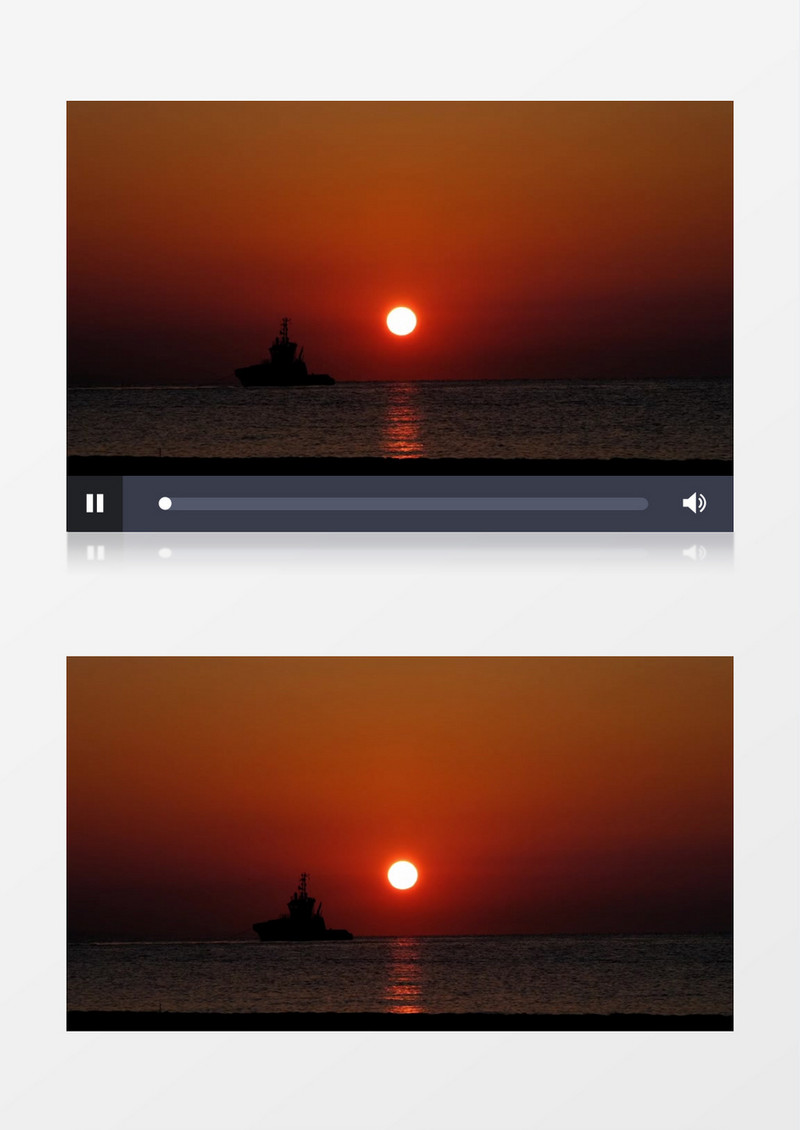 月光照射在海上行驶的游轮上实拍视频素材