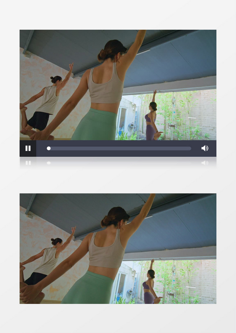 人们在练习瑜伽实拍视频素材