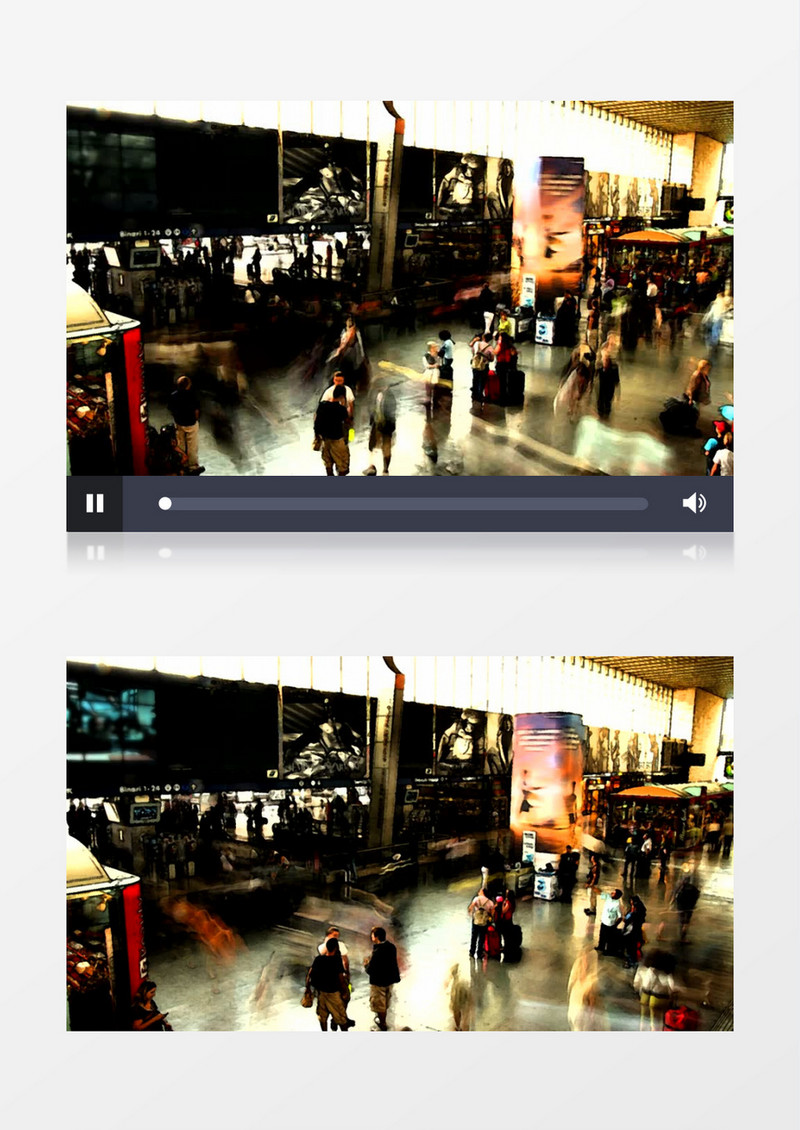 延时拍摄地铁口的人流信息实拍视频素材
