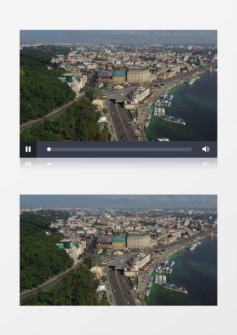 航拍城市建筑的景观实拍视频素材