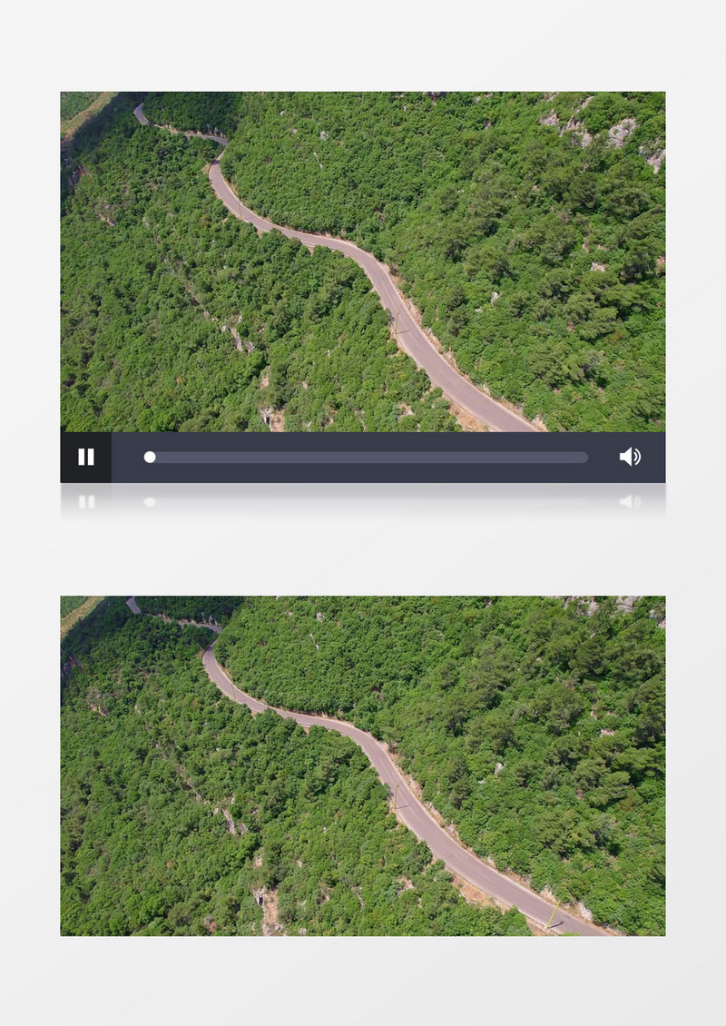巍峨的山川和半山腰的盘山公路实拍视频素材