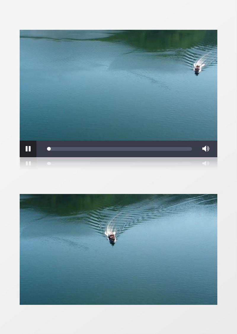 游轮在平静水面上行驶实拍视频素材